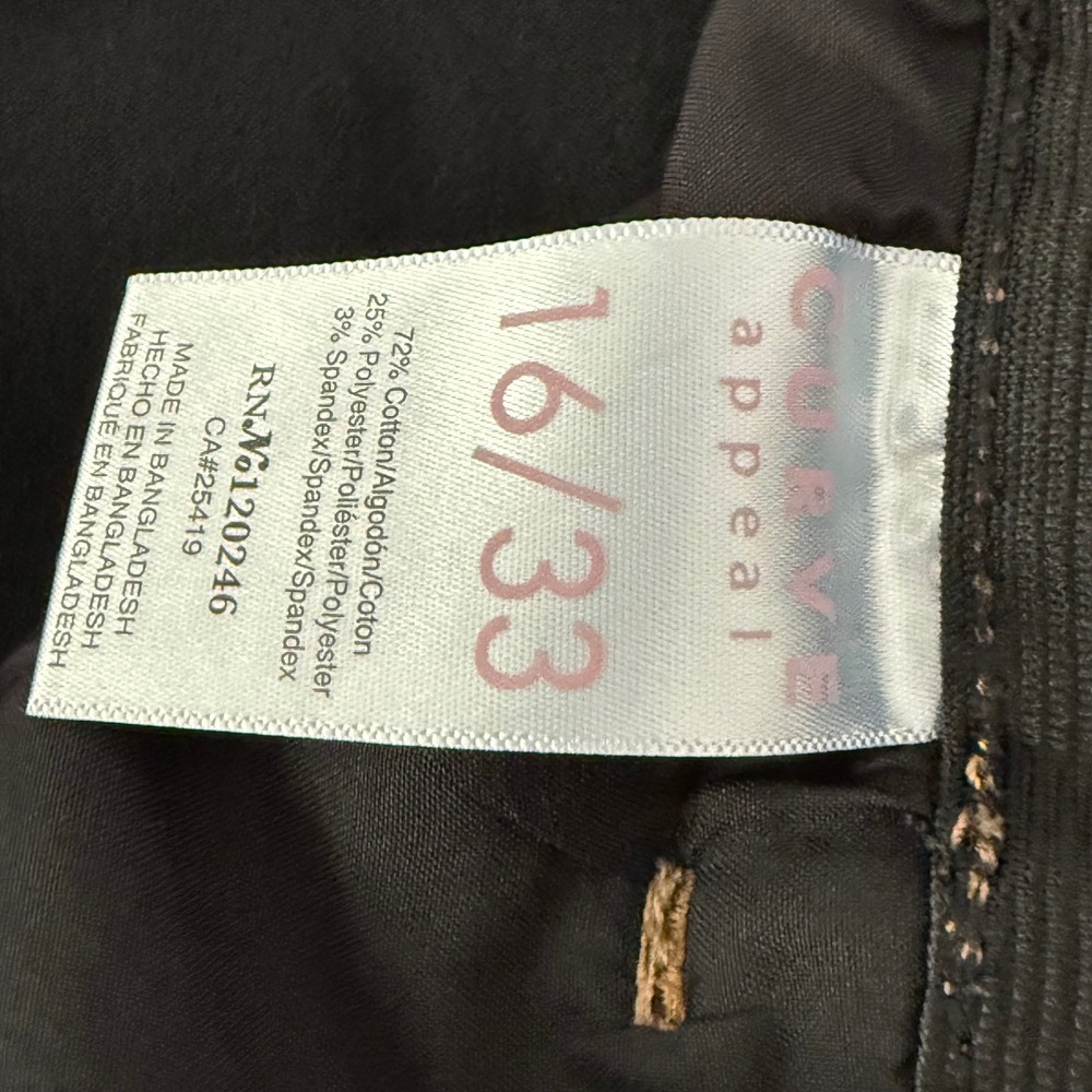 Curve Appeal Jeans Womens 16/33 Blue Comfort Waist Stretch Caasual Minimalist - Picture 3 of 8